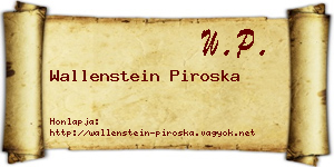 Wallenstein Piroska névjegykártya